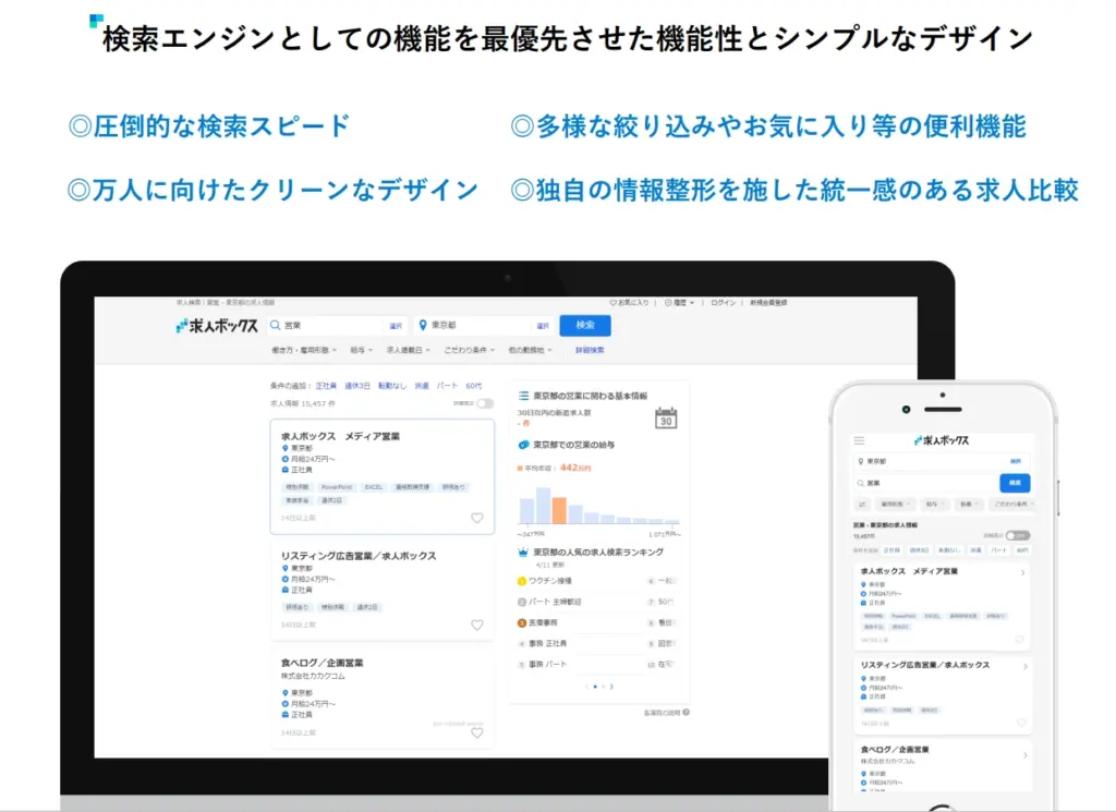 求人ボックスの検索システム