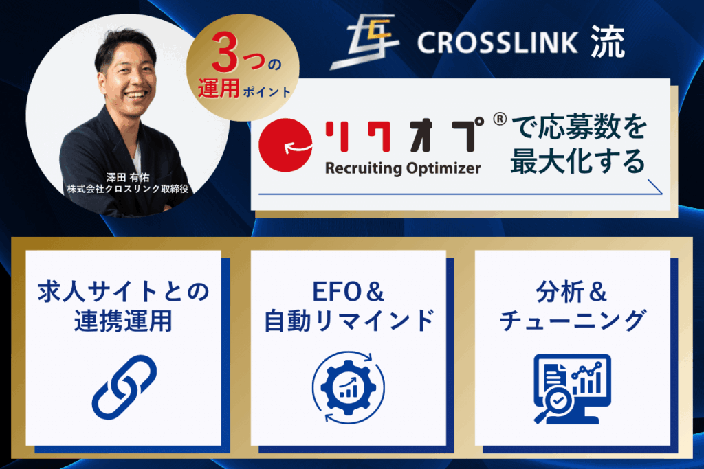 クロスリンク流のリクオプで応募数を最大化する運用ポイント3選
