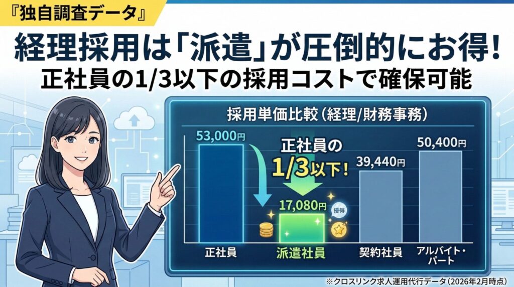 経理採用が難しい5つの構造的原因を示す図解
