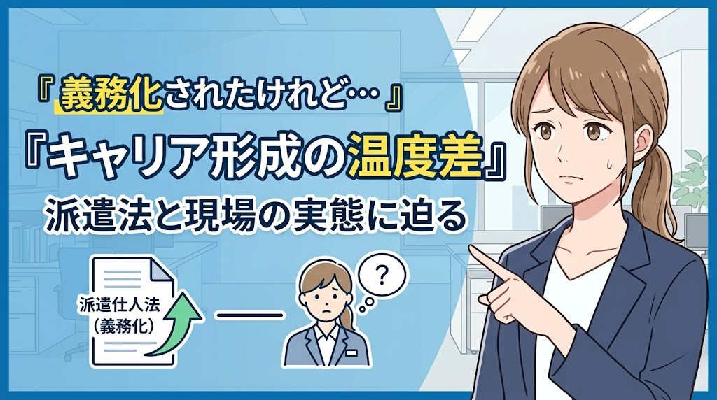 『義務化されたけれど…』『キャリア形成の温度差』派遣法と現場の実態に迫る