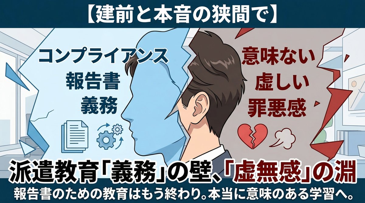 コンプライアンスの建前と虚無感の本音に引き裂かれる教育担当者