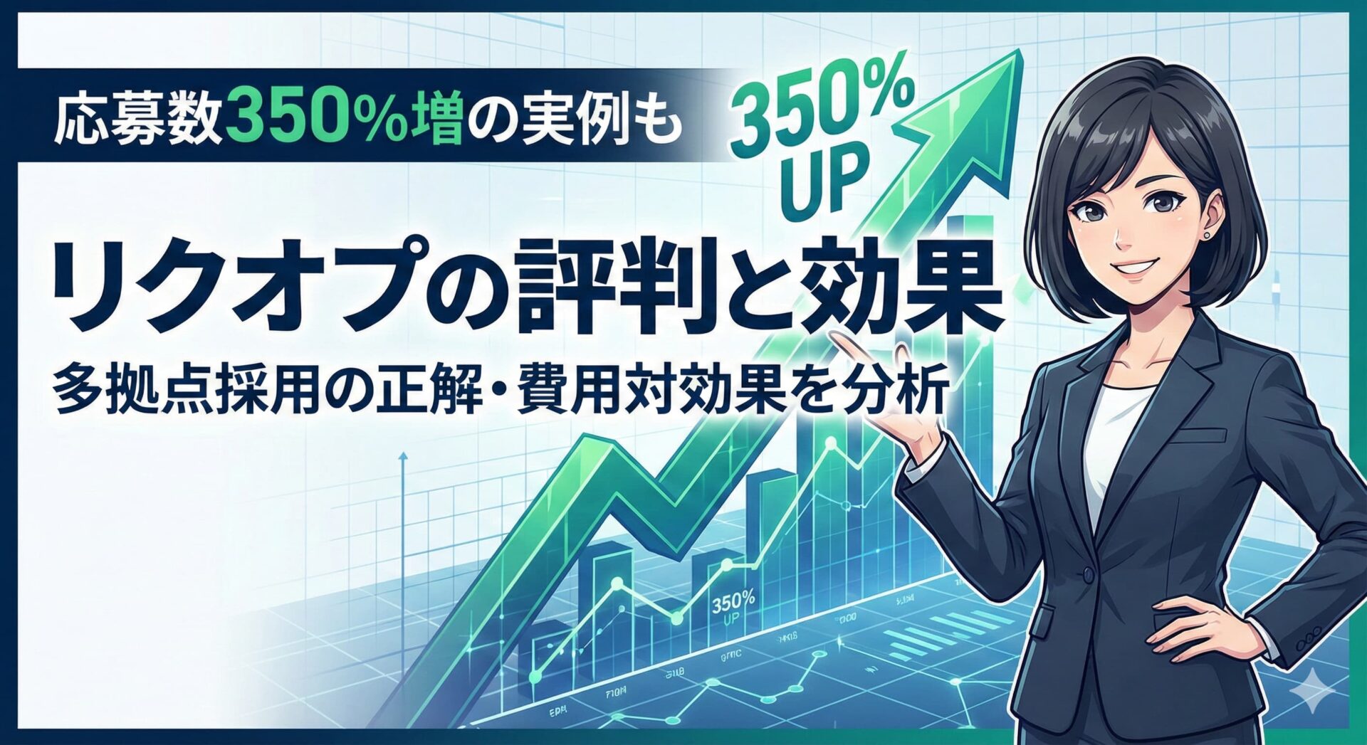 リクオプの評判・口コミ|費用・効果・使い方・特徴は?応募数350%アップの事例のアイキャッチ画像